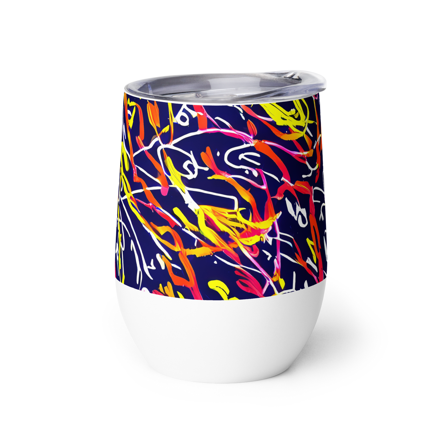 Wine Tumbler - Neon Currents