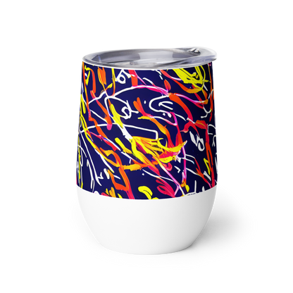 Wine Tumbler - Neon Currents