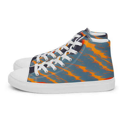 Men's High Top Canvas Shoes - Flames of Gravity