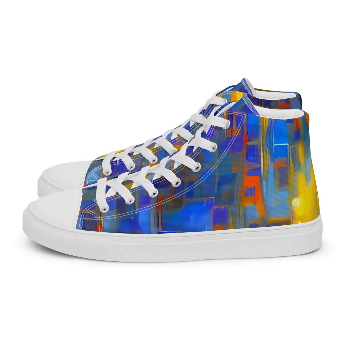 Men's High Top Canvas Shoes - Neoplastique Flow