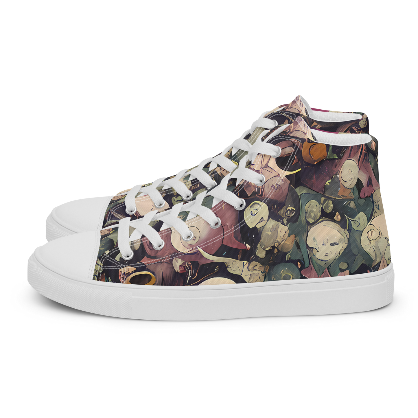 Men's High Top Canvas Shoes - Visions of the Unseen