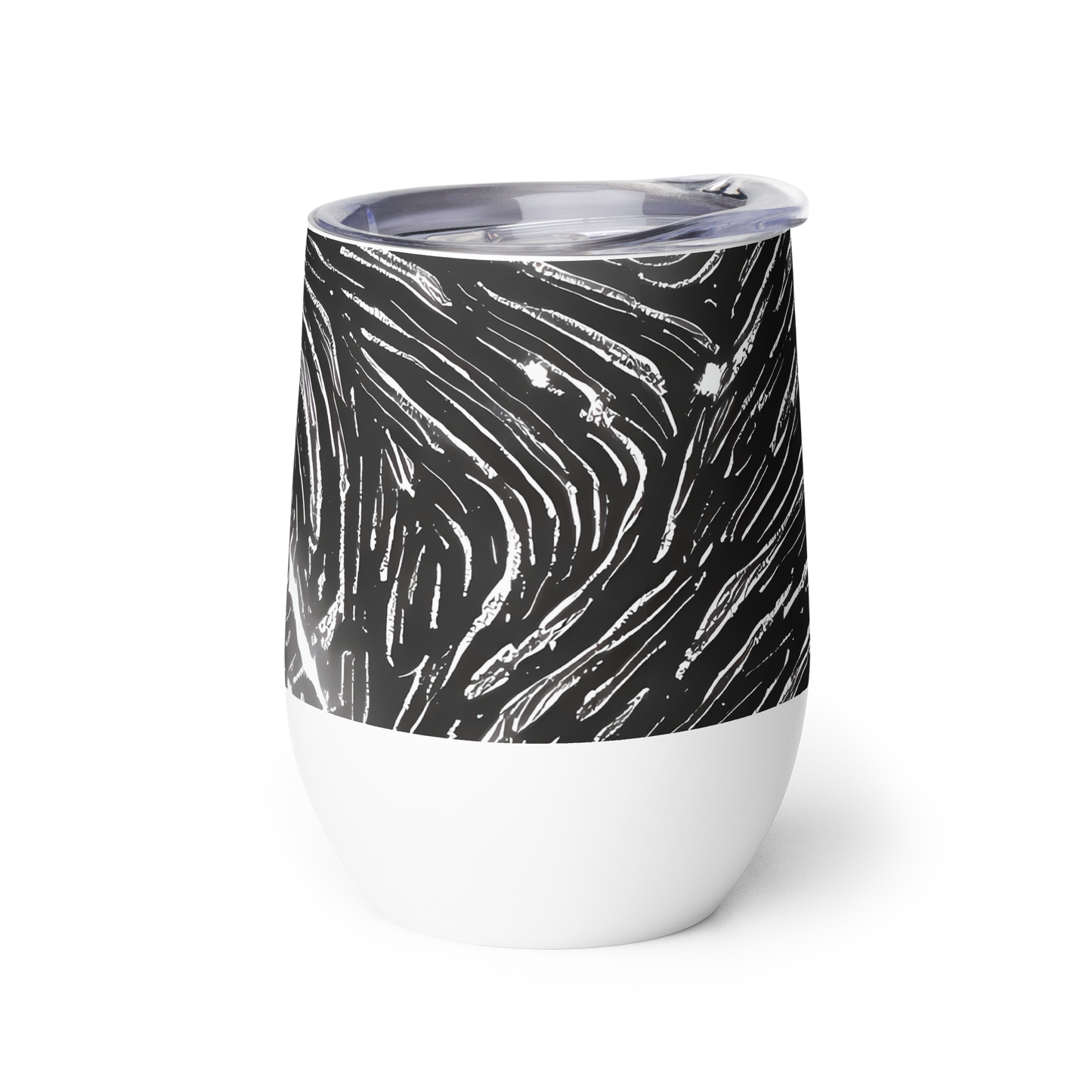 Wine Tumbler - Silver Swirl