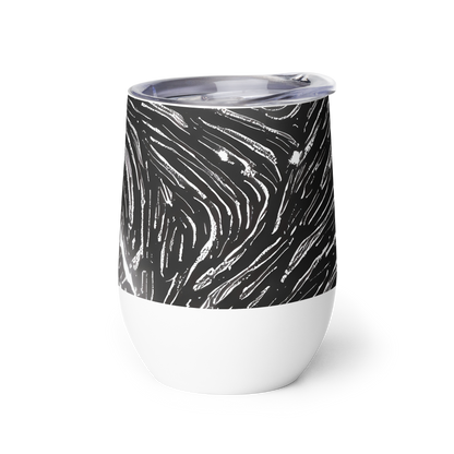 Wine Tumbler - Silver Swirl