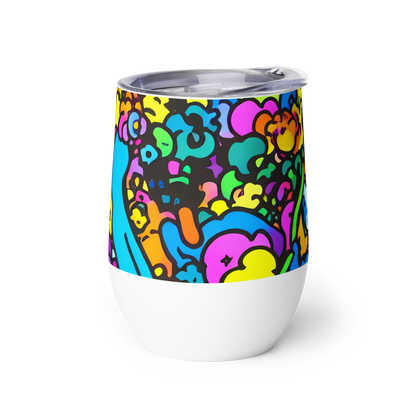 Wine Tumbler - Kaleidoscope Garden