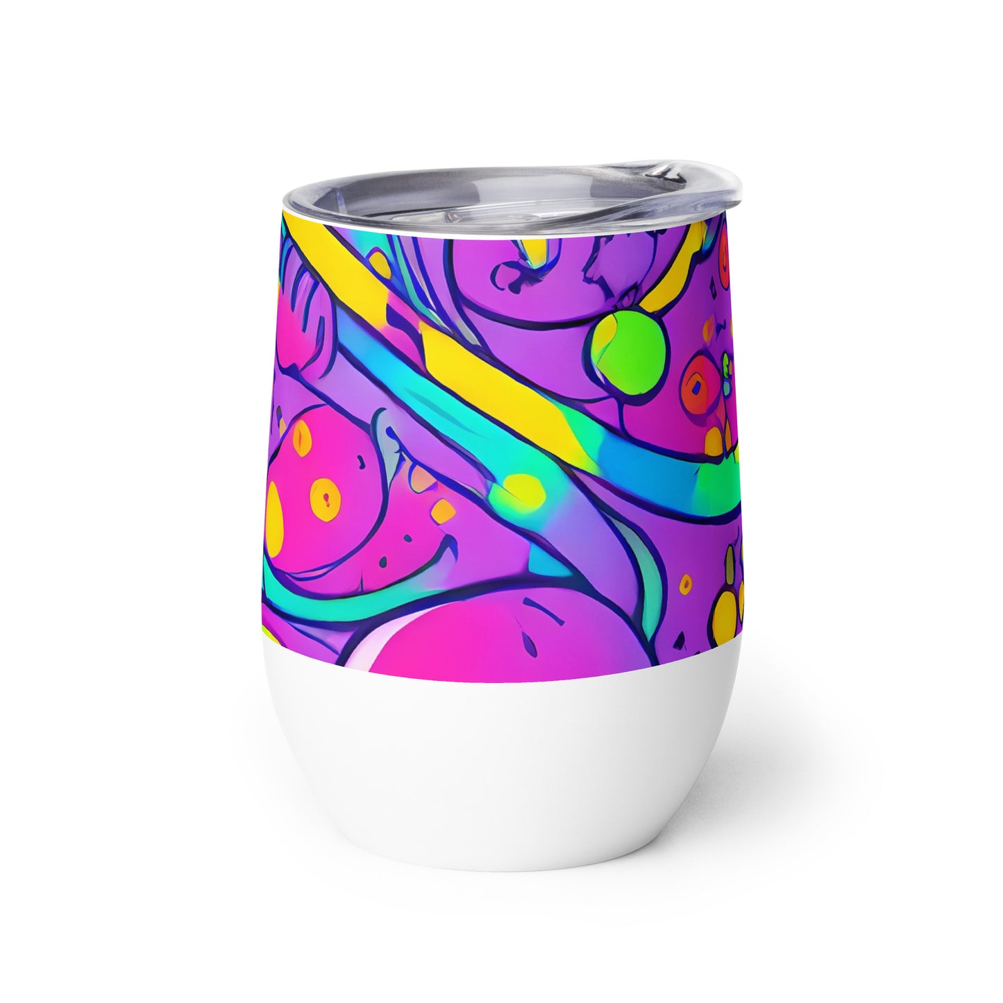Wine Tumbler - Neon Galaxy Whirl
