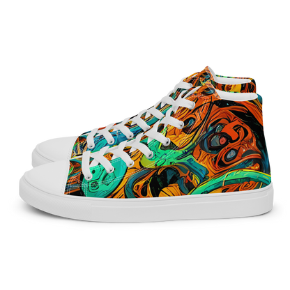 Women's High Top Canvas Shoes - Flaming Mirage