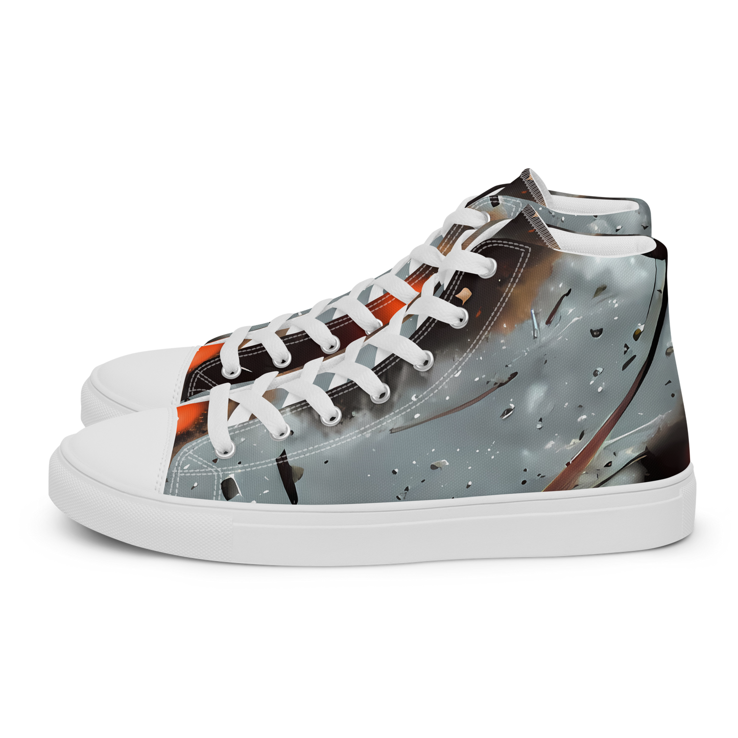 Men's High Top Canvas Shoes - Celestial Collision