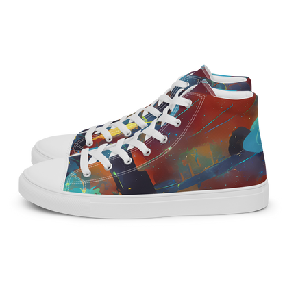 Men's High Top Canvas Shoes - Journey Through Infinity