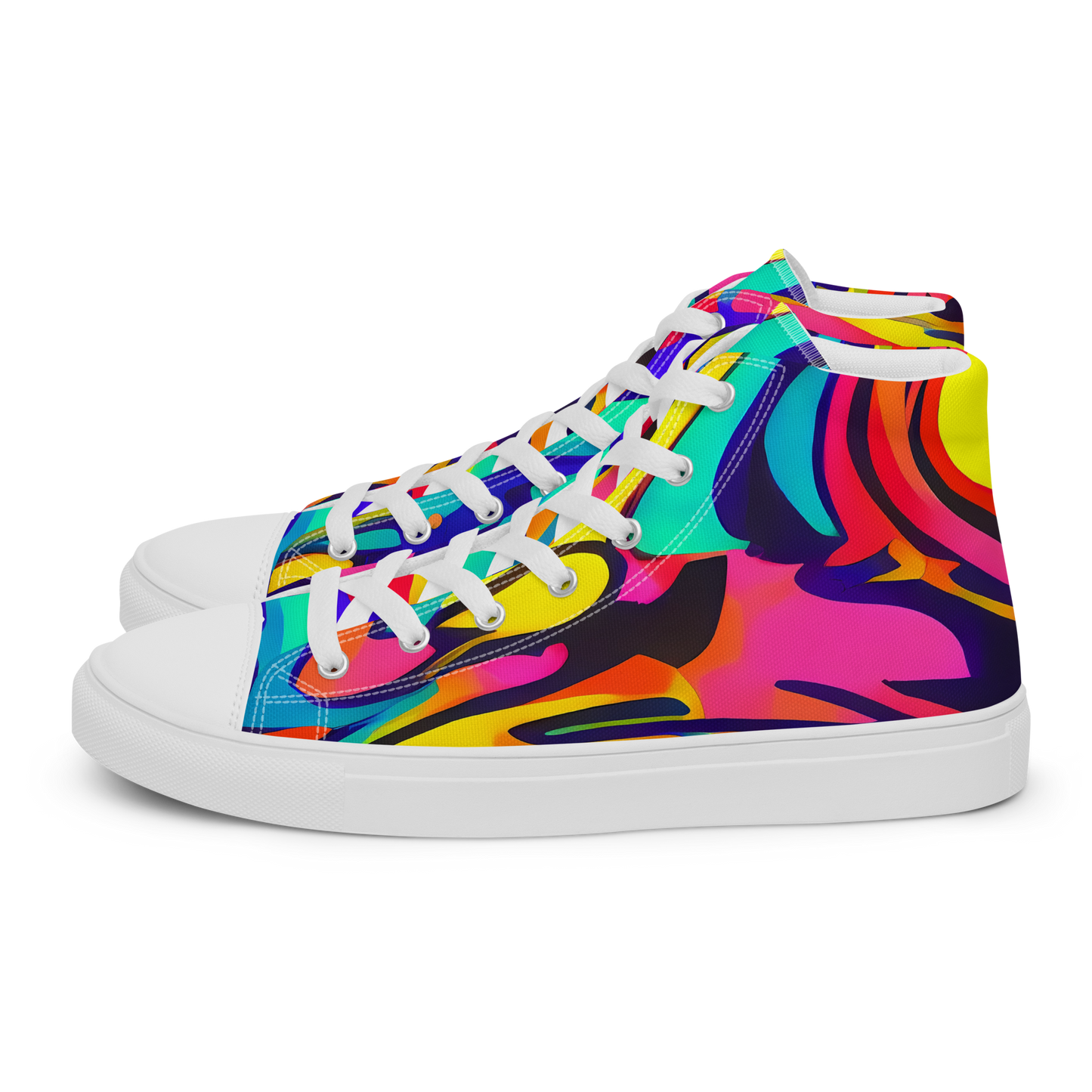 Women's High Top Canvas Shoes - Electric Ecstasy