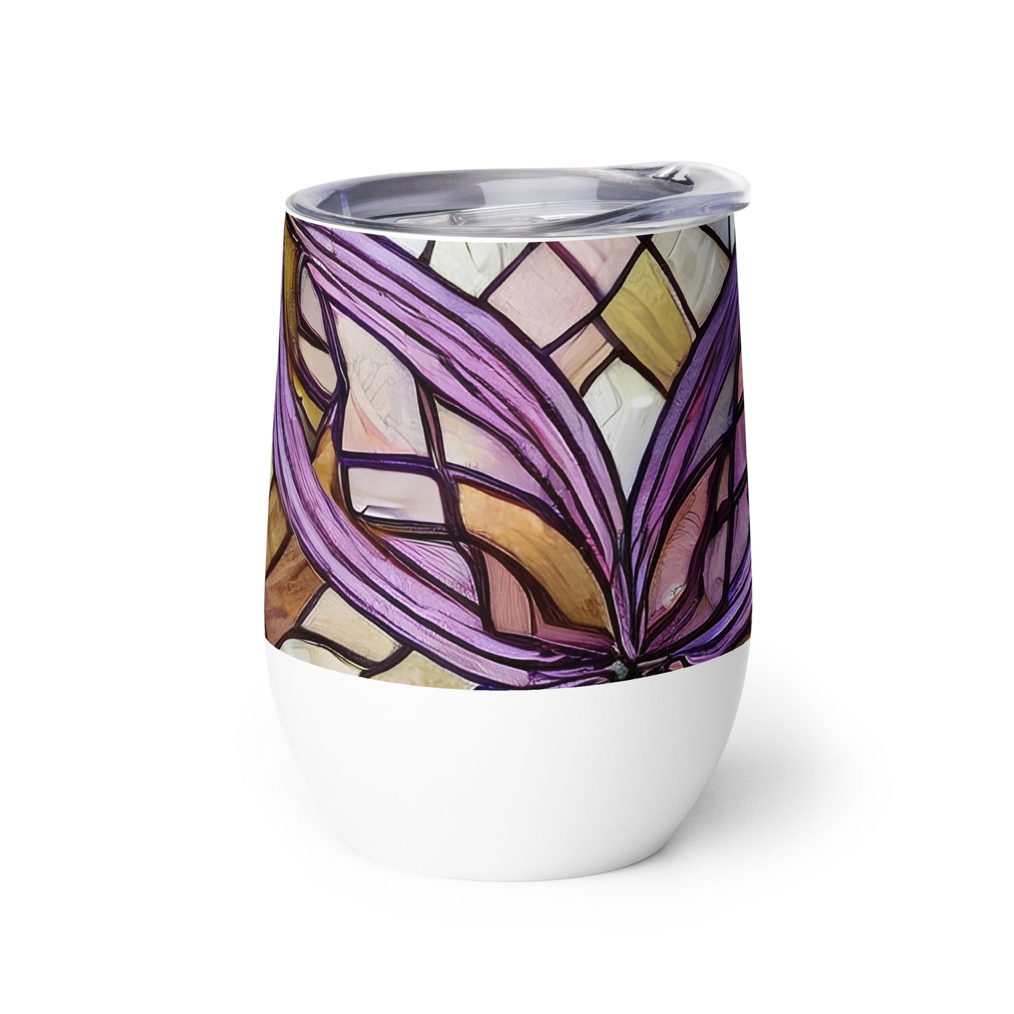 Wine Tumbler - Stained Glass Whirl