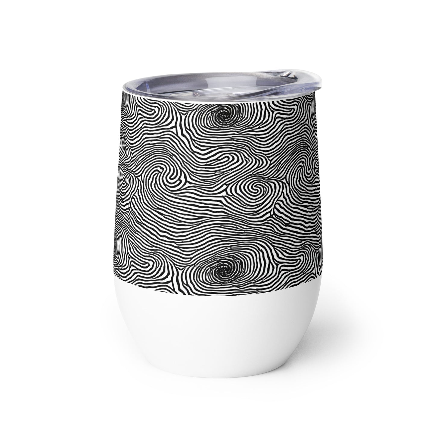 Wine Tumbler - Black And White Rhapsody