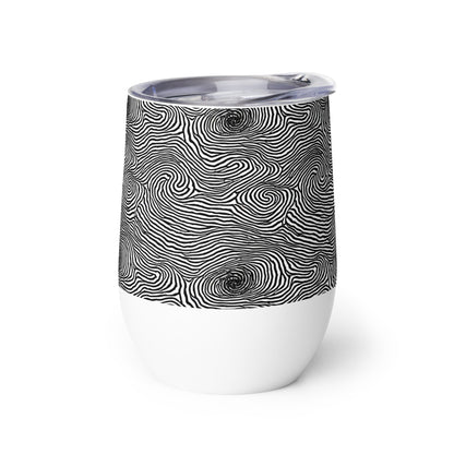 Wine Tumbler - Black And White Rhapsody