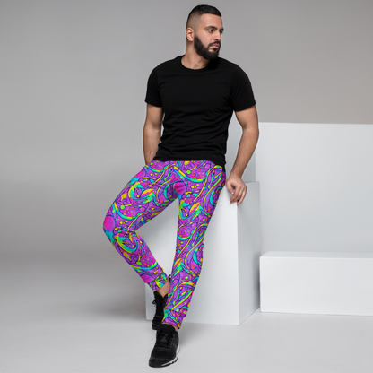 Men’s Joggers - Neon Galaxy Whirl