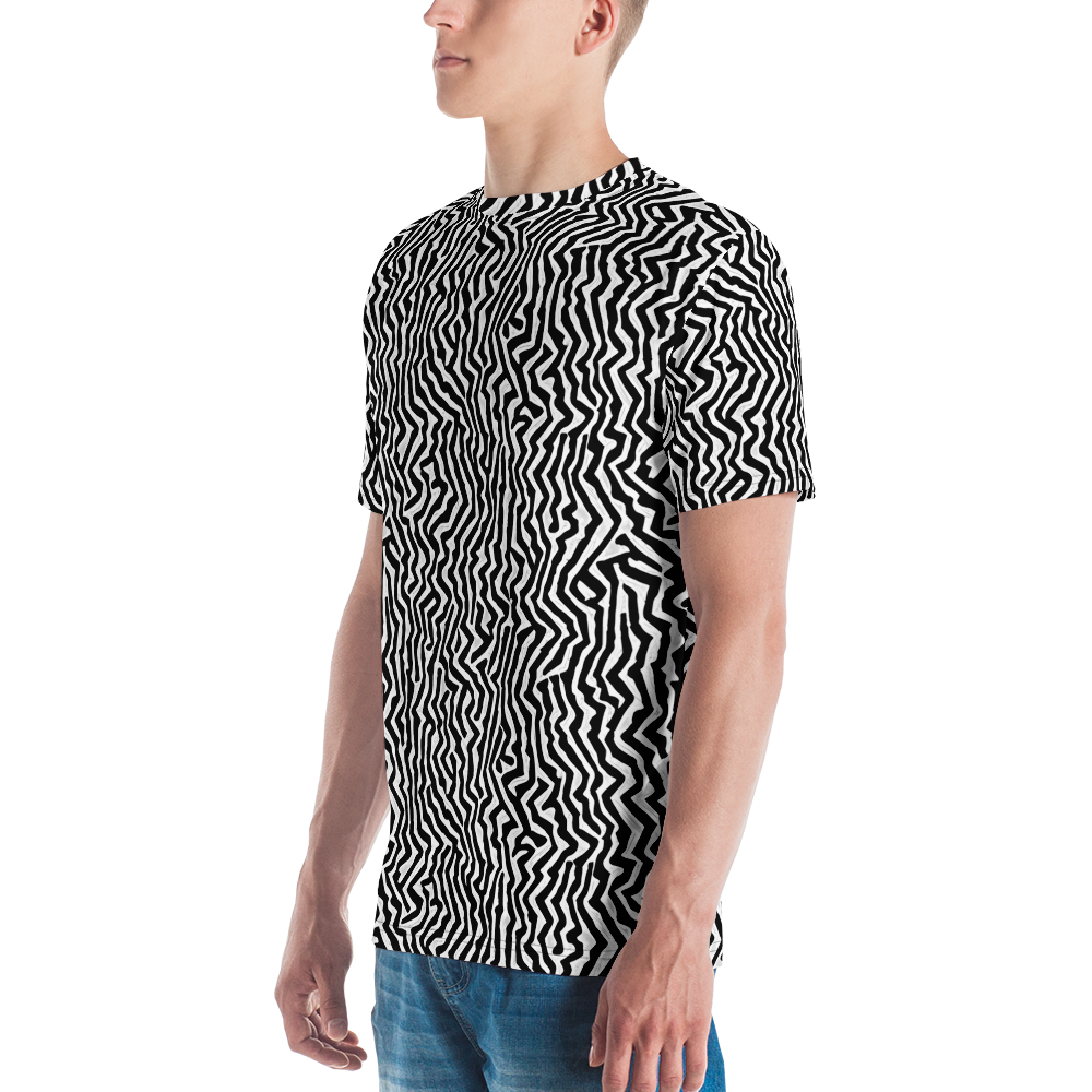 Men's Crew Neck T-Shirt - Static Swirl