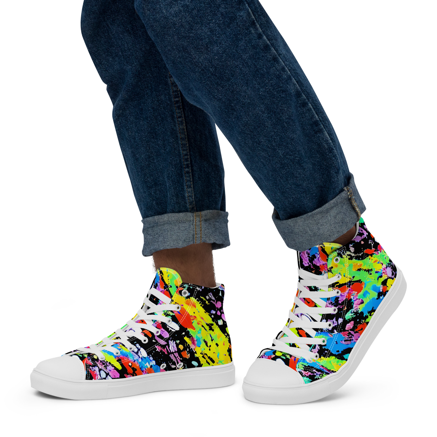 Men's High Top Canvas Shoes - Pollock Pulse