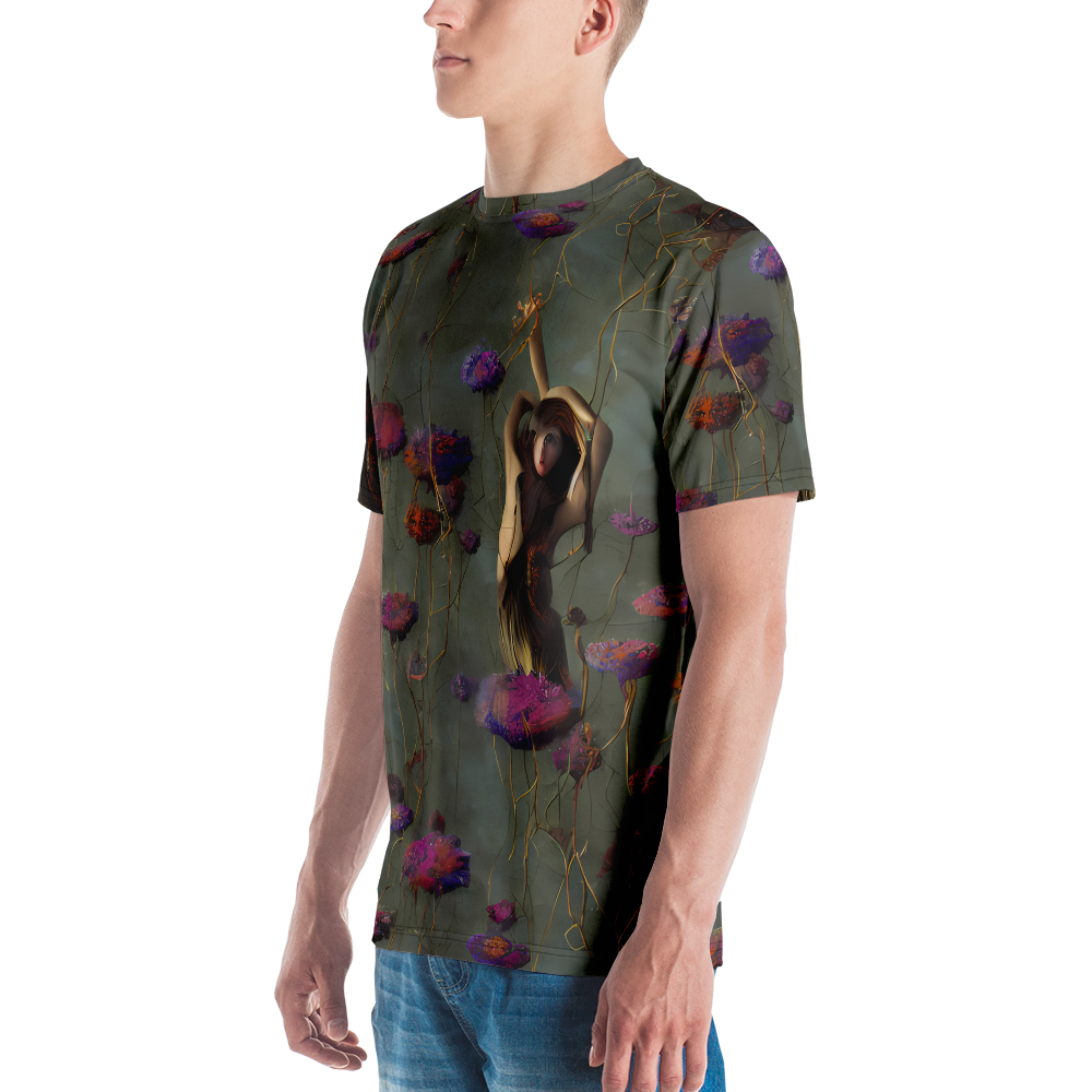 Men's Crew Neck T-Shirt - Ethereal Bloom