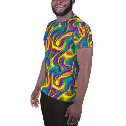 Men's Athletic T-Shirt - Electric Aurora