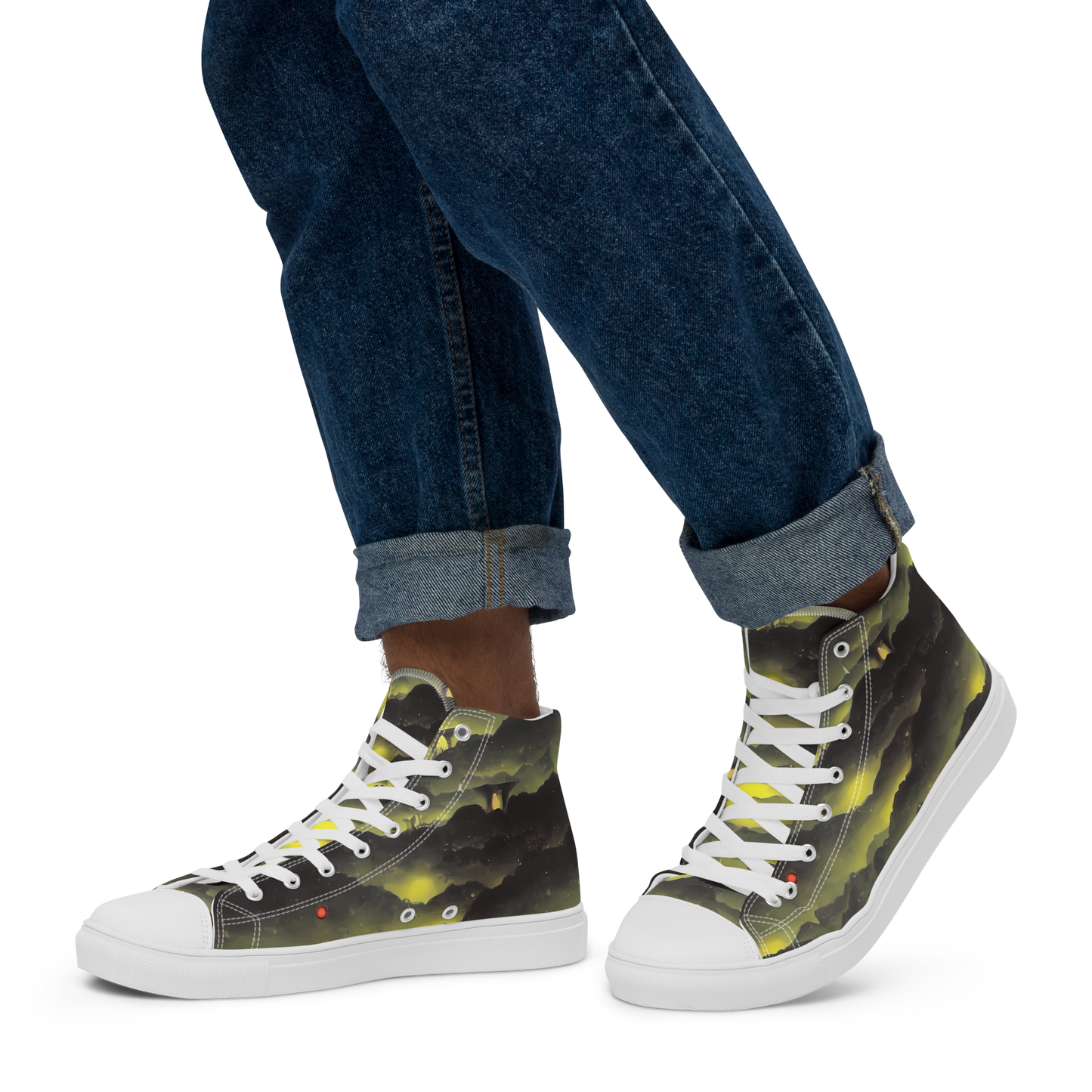 Men's High Top Canvas Shoes - Spectral Isle