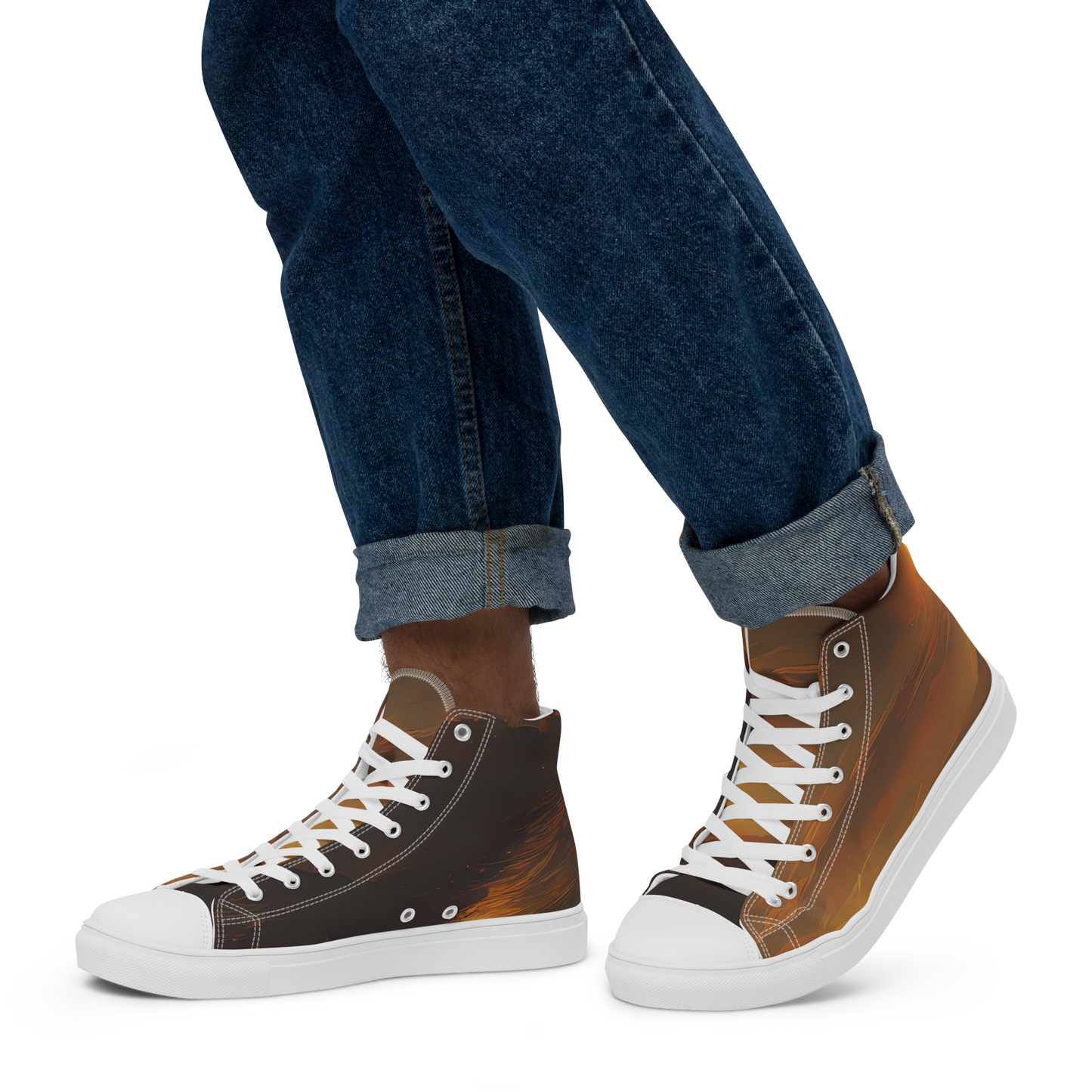 Men's High Top Canvas Shoes - Sunset Shores