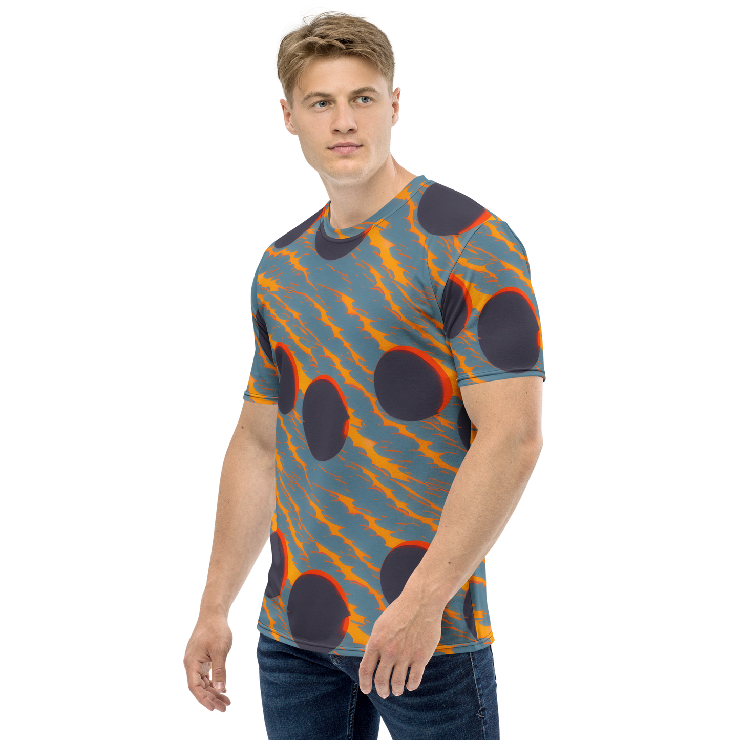 Men's Crew Neck T-Shirt - Flames of Gravity