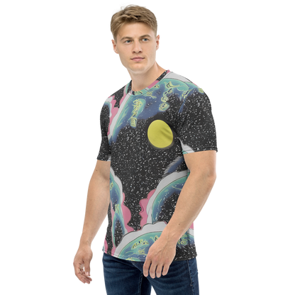 Men's Crew Neck T-Shirt - Lunar Waves