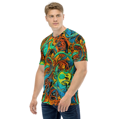 Men's Crew Neck T-Shirt - Flaming Mirage