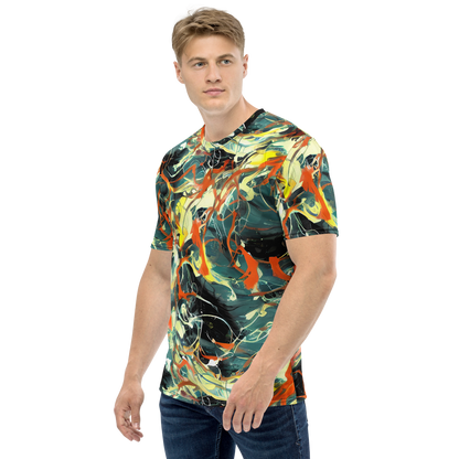 Men's Crew Neck T-Shirt - Fluid Firestorm