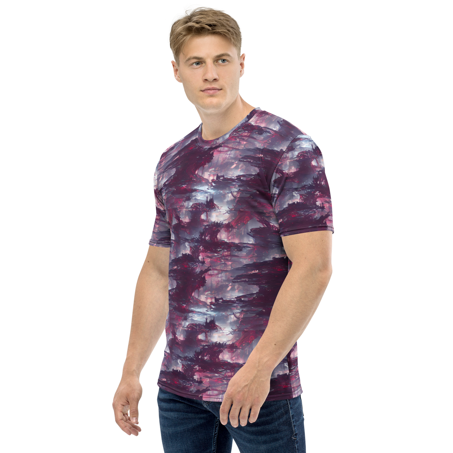 Men's Crew Neck T-Shirt - Twilight Fortresses