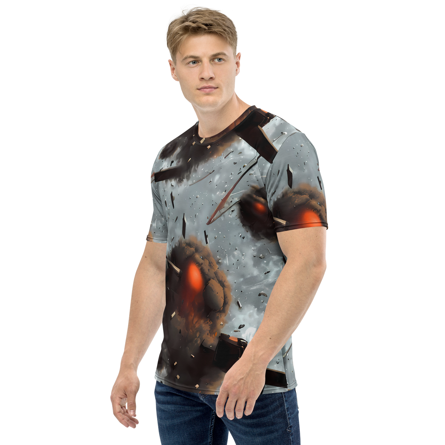 Men's Crew Neck T-Shirt - Celestial Collision