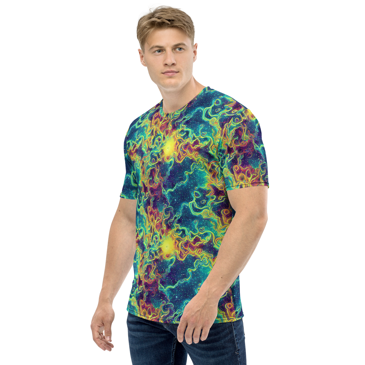 Men's Crew Neck T-Shirt - Echoed Pulses