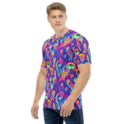 Men's Crew Neck T-Shirt - Mystic Petal Dance