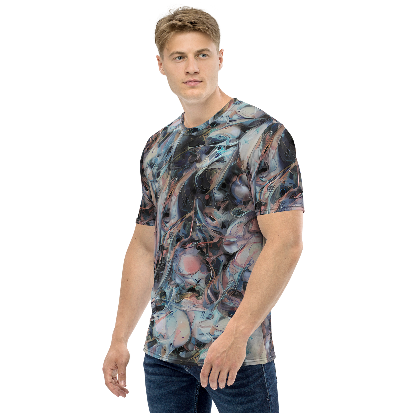 Men's Crew Neck T-Shirt - Daydream Cascade