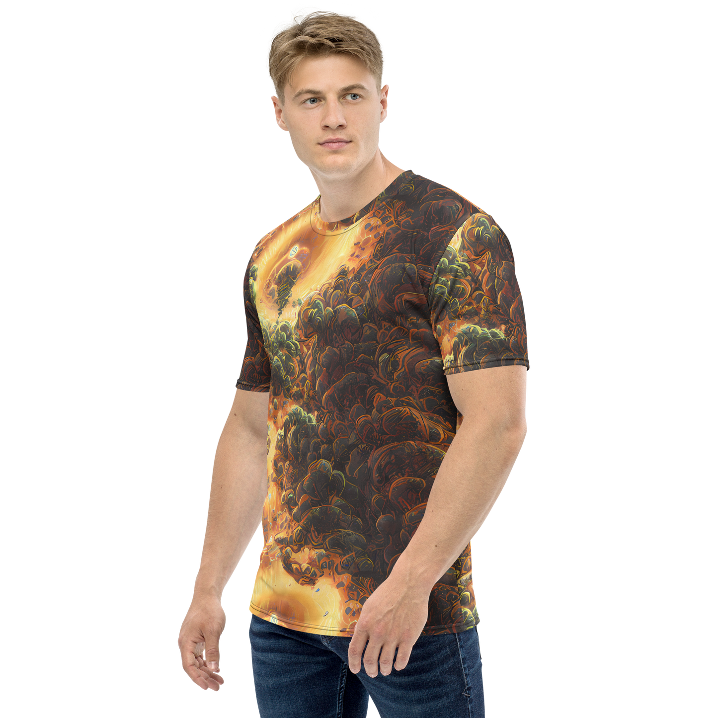 Men's Crew Neck T-Shirt - Volcanic Cascade