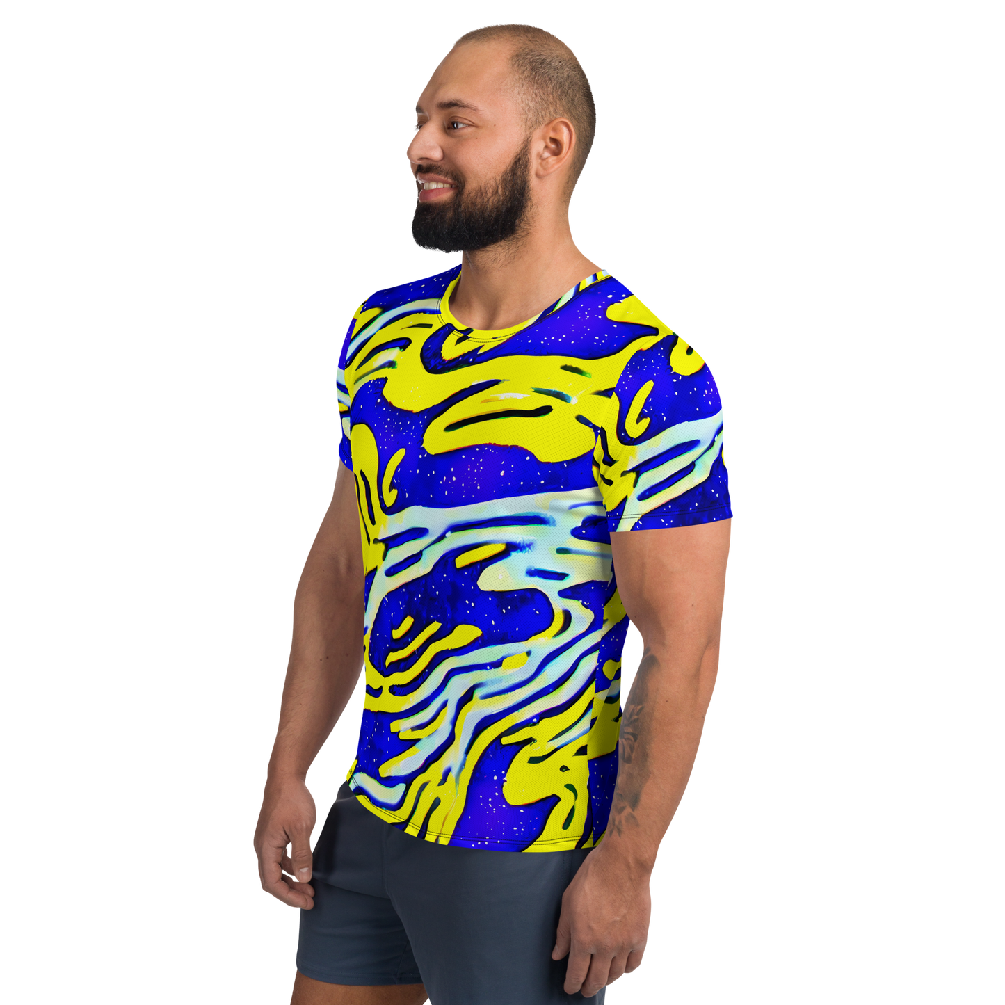 Men's Athletic T-Shirt - Electric Horizon