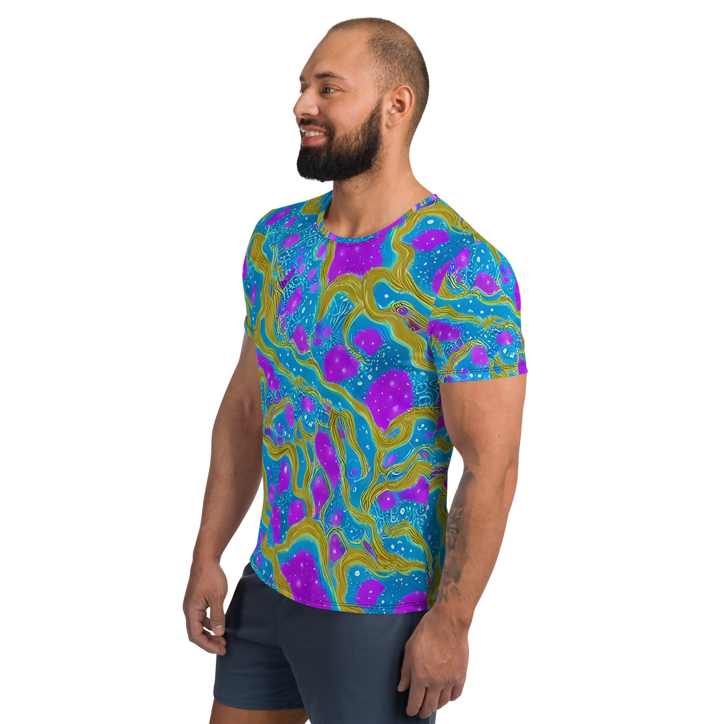 Men's Athletic T-Shirt - Mystic Waves