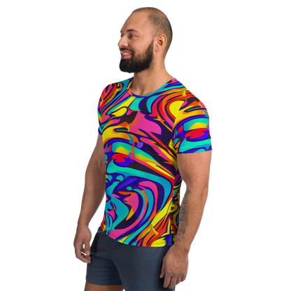 Men's Athletic T-Shirt - Electric Ecstasy