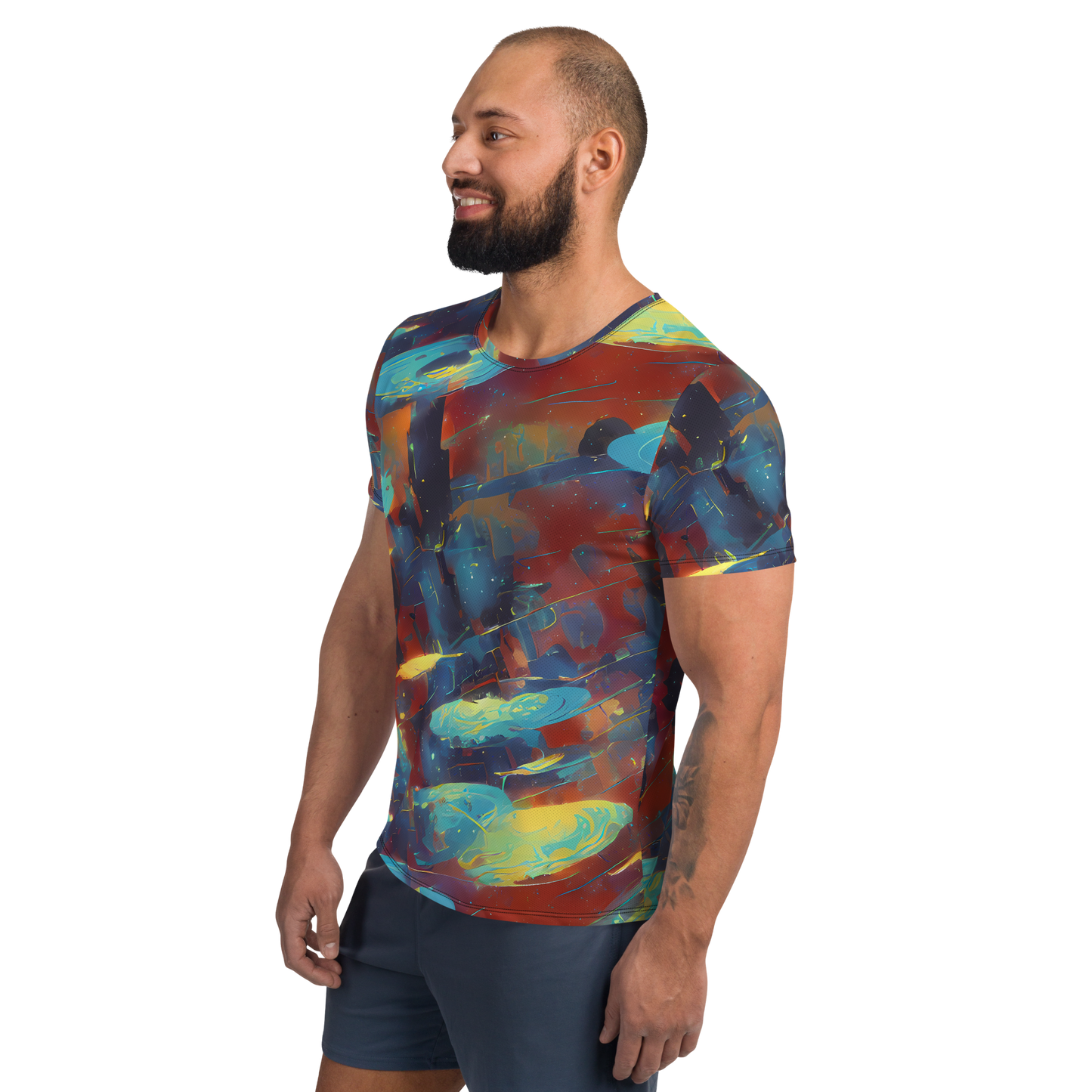 Men's Athletic T-Shirt - Journey Through Infinity