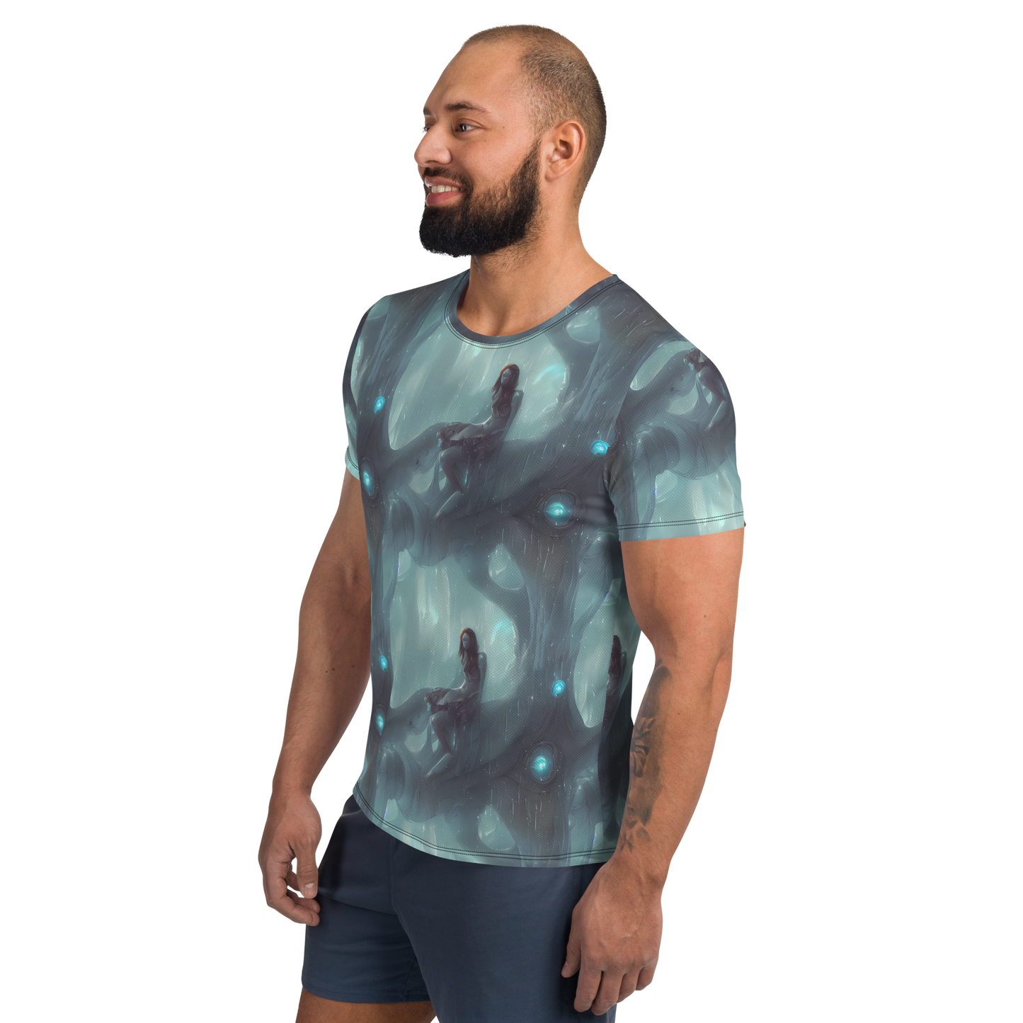 Men's Athletic T-Shirt - Liquid Serenity