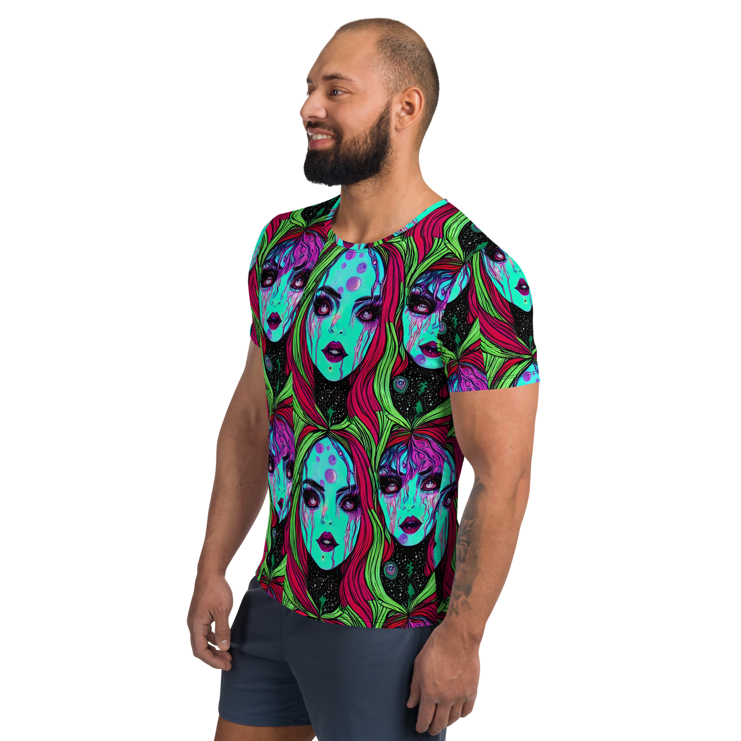 Men's Athletic T-Shirt - Luminous Nightfall