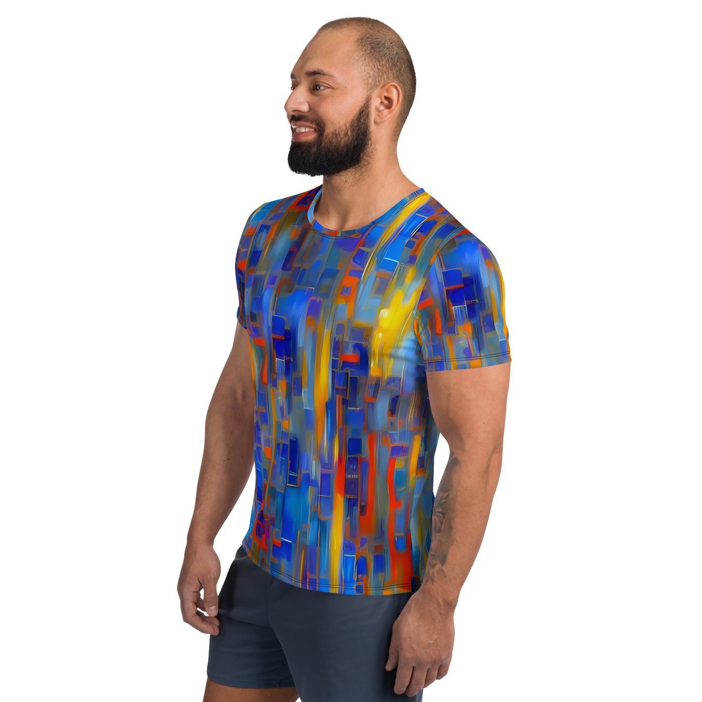 Men's Athletic T-Shirt - Neoplastique Flow