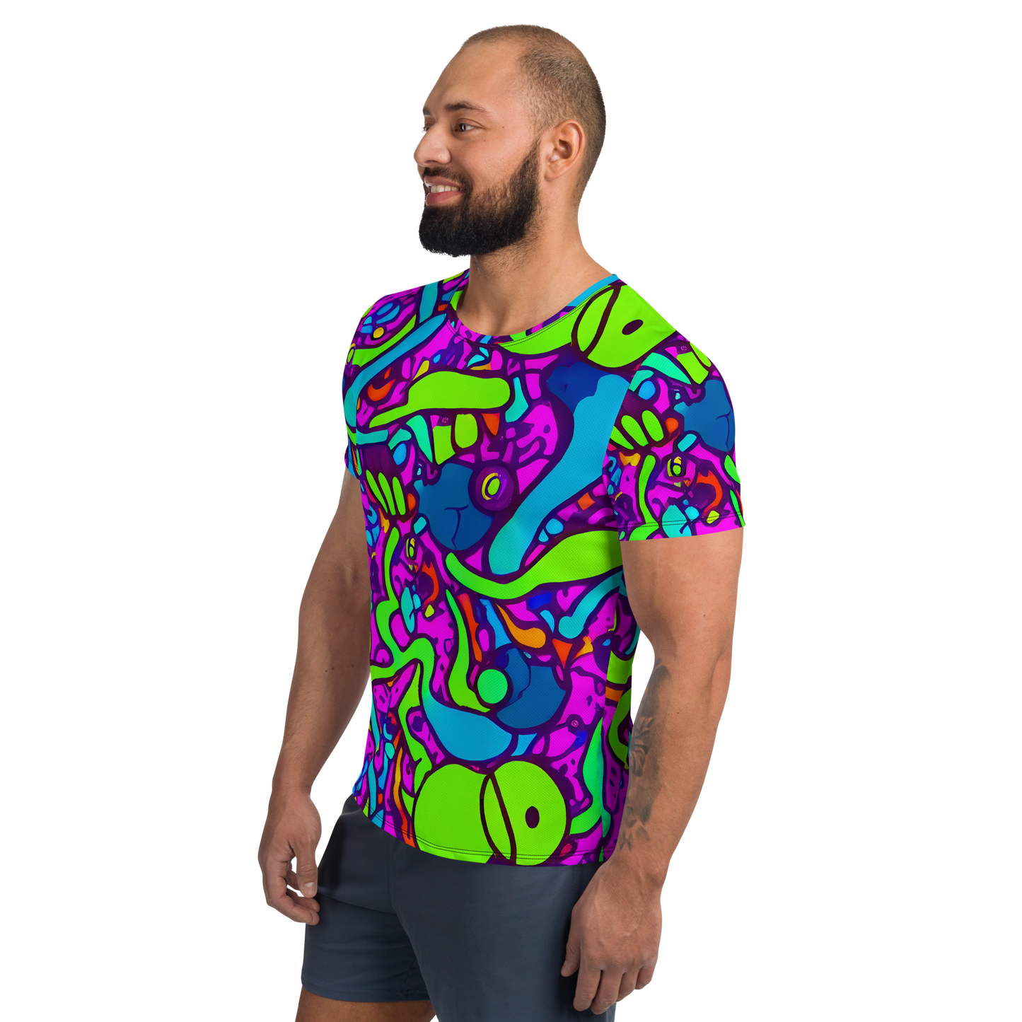 Men's Athletic T-Shirt - Funky Vortex