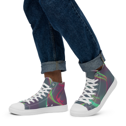 Men's High Top Canvas Shoes - Neon Whisper