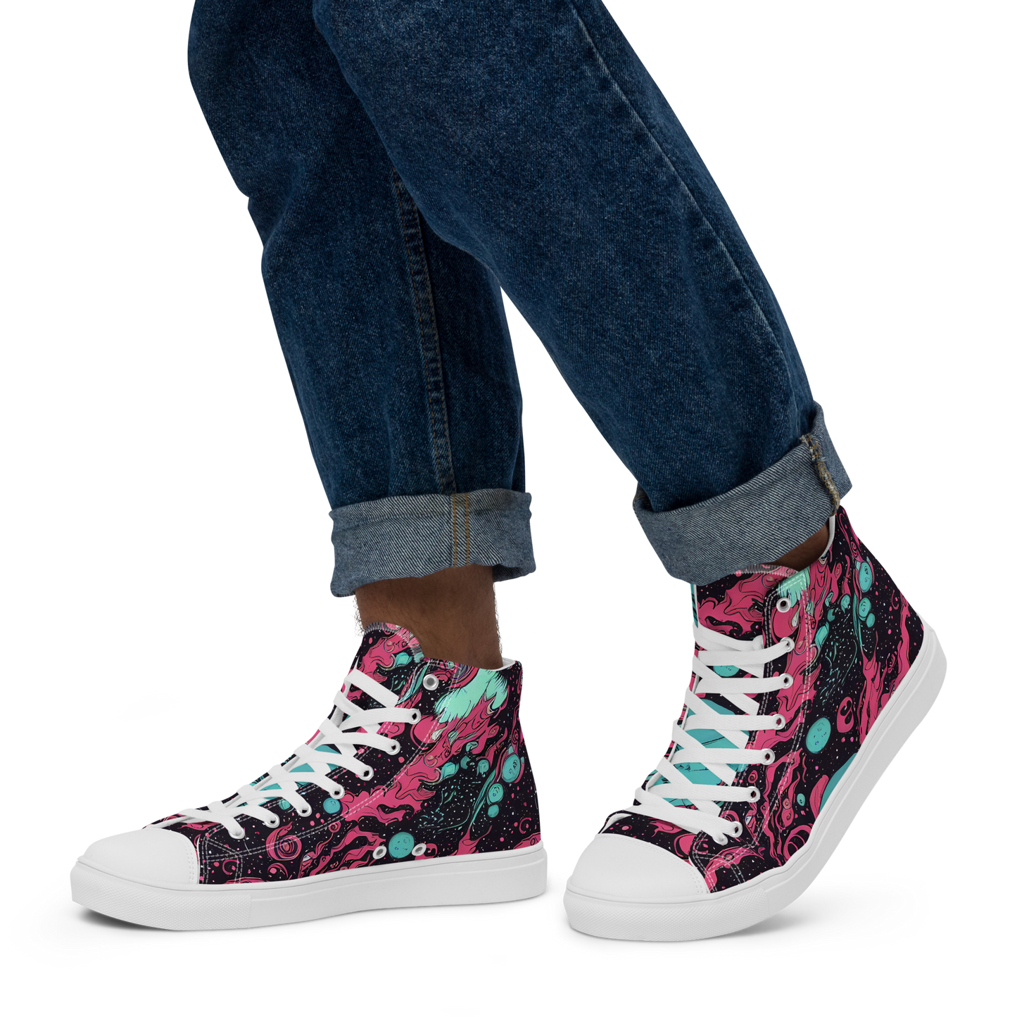 Men's High Top Canvas Shoes - Spectral Dreamer