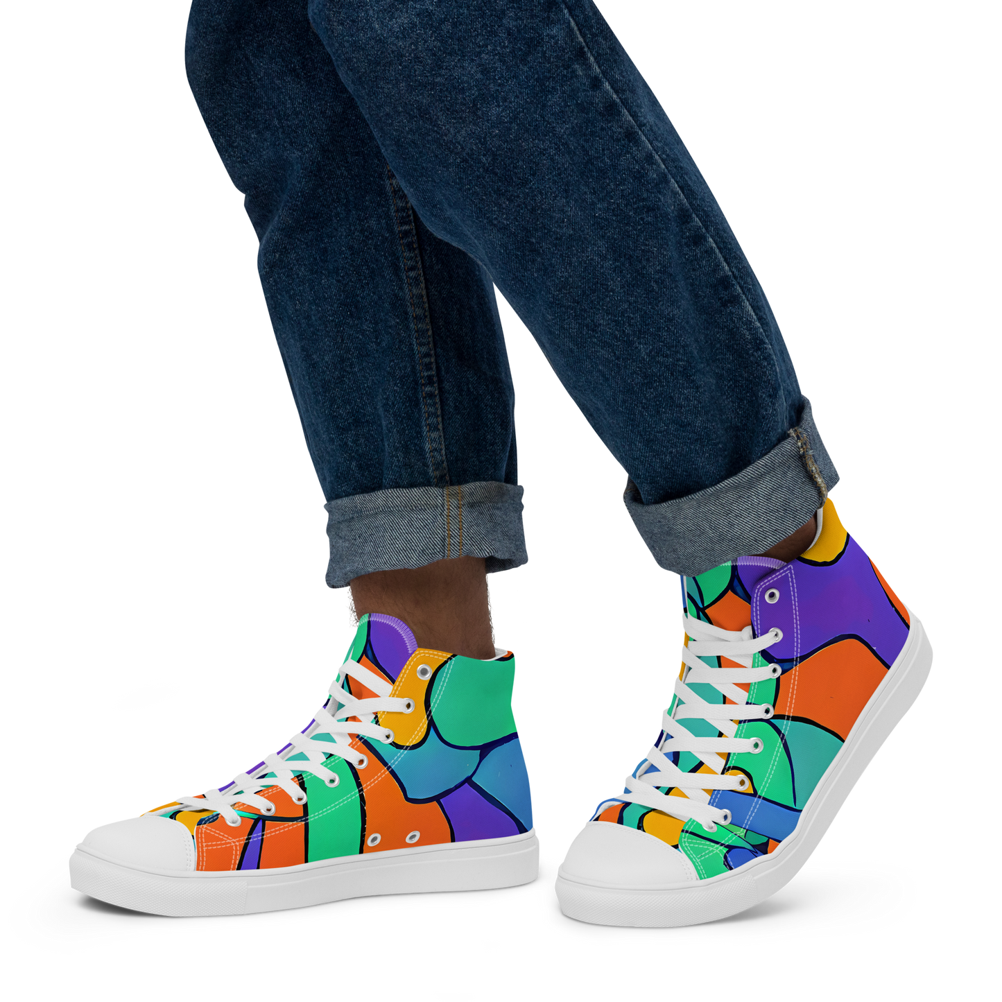 Men's High Top Canvas Shoes - Archipenko Dream