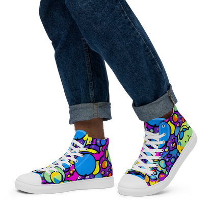 Men's High Top Canvas Shoes - Enchanted Orbs