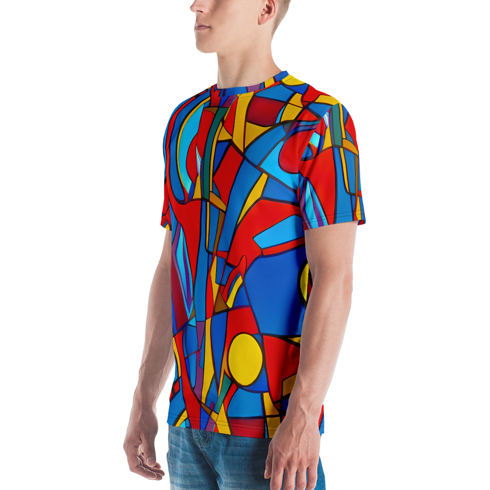 Men's Crew Neck T-Shirt - Mondrian Maze