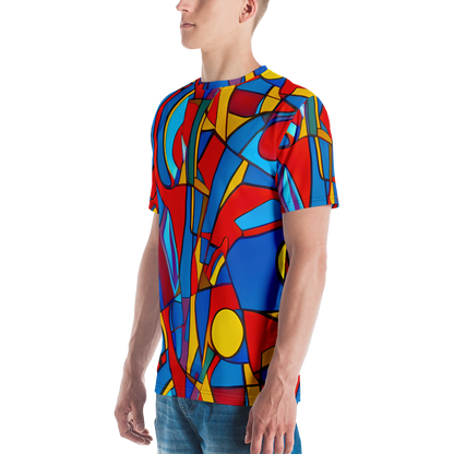 Men's Crew Neck T-Shirt - Mondrian Maze