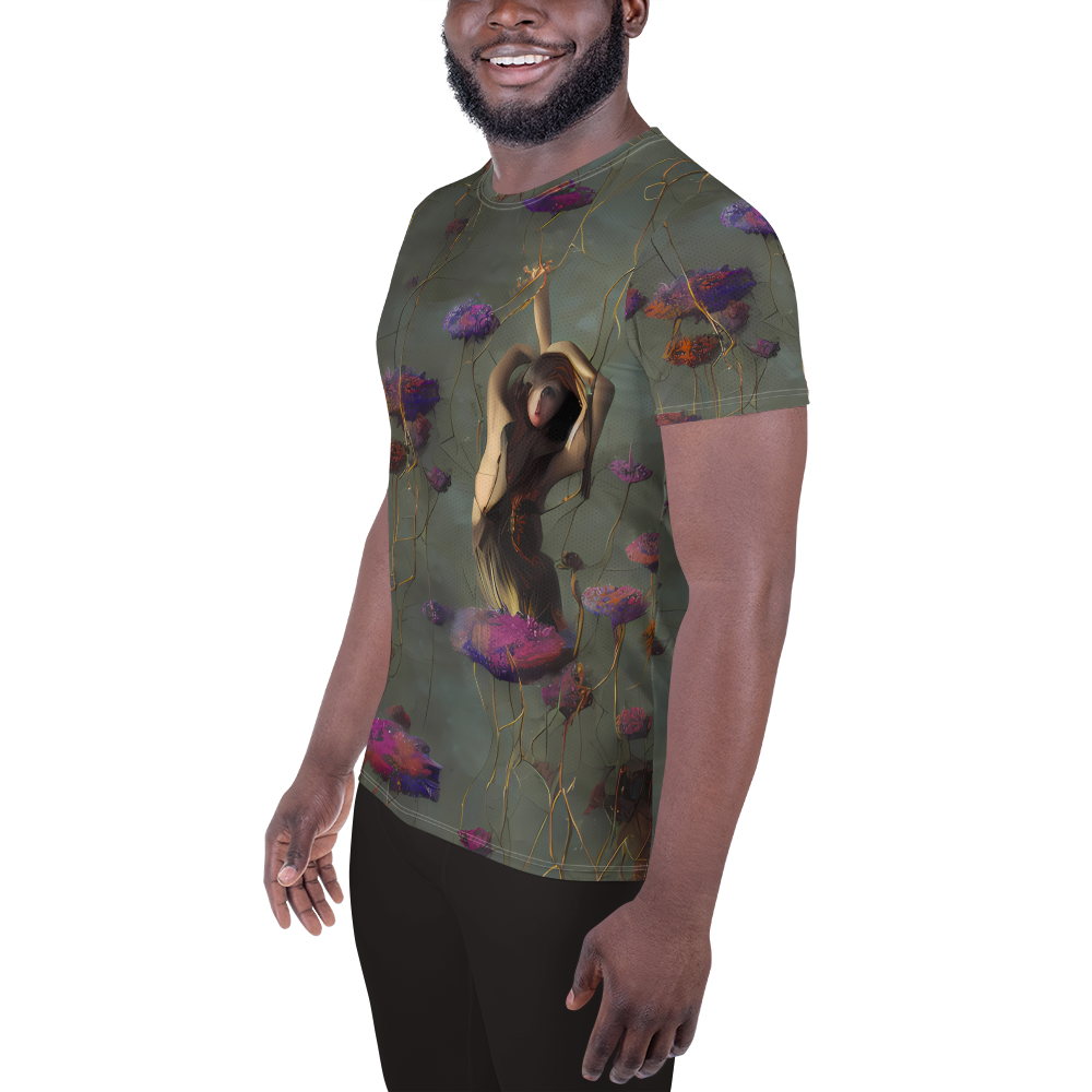 Men's Athletic T-Shirt - Ethereal Bloom