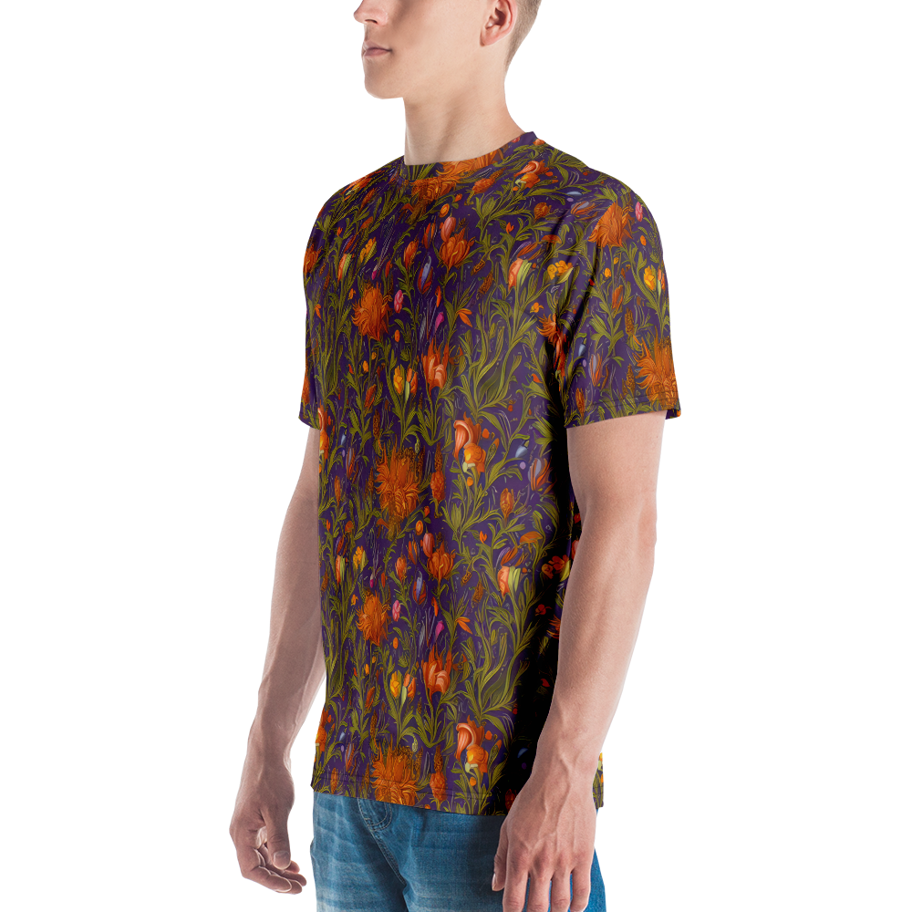 Men's Crew Neck T-Shirt - Botanical Nebula