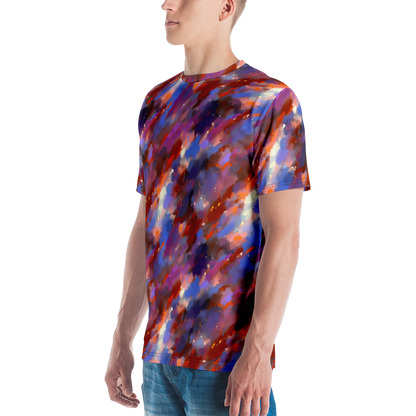 Men's Crew Neck T-Shirt - Celestial Brushstroke